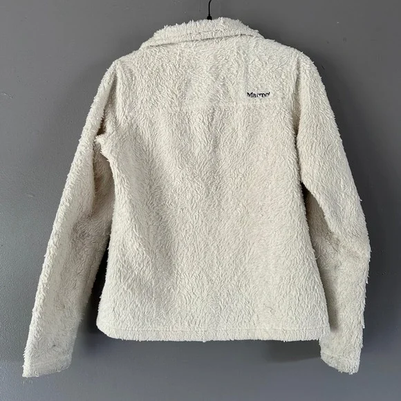 “MARMONT” White and Navy Teddy Jacket~tag says small but, more like Xtra Small. - Picture 9 of 10